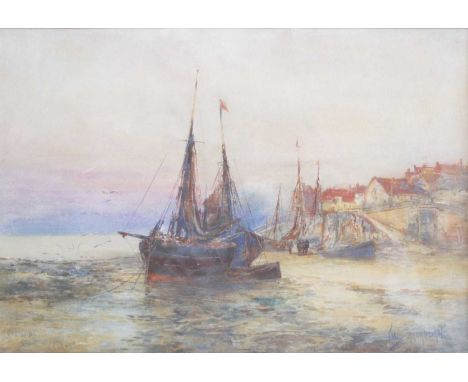 Frank William Scarborough (1860-1939) - Eventide, Sheringham, watercolour, signed lower right, titled lower left, 23.5 x 33.5