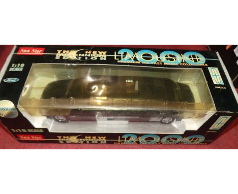 A Sunstar boxed 1:18 scale model of the New Millennium Edition Limousine 