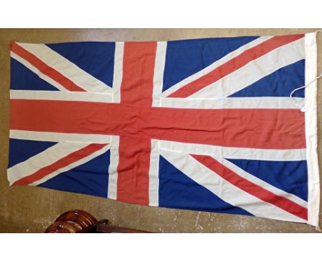 A vintage fabric British Union Jack flag, 182 x 93cm