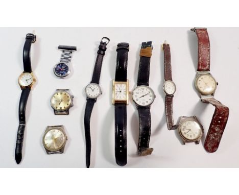 A Buler Deluxe vintage gentleman's watch, a Sekonda 18 jewel watch and various other watches