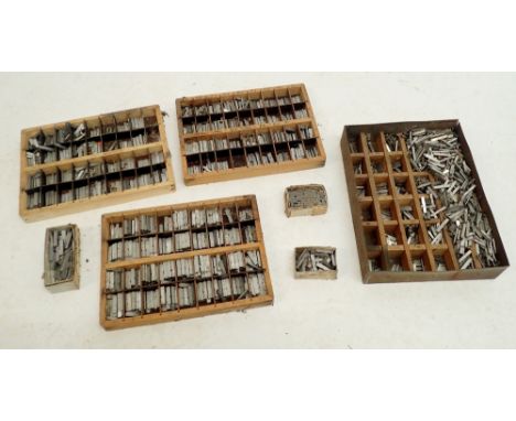 A large quantity of vintage metal type set printer's letters etc. 