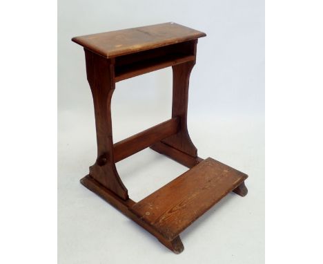 A pine church prayer bench kneeler, 76cm high
