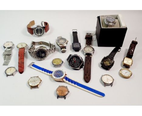 A group of gentleman's watches including Avia, Timex, Sekonda etc.