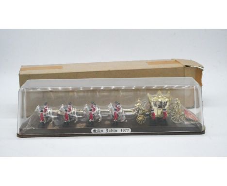 A boxed and cased vintage die-cast model of the Royal State Coach. L.40cm 