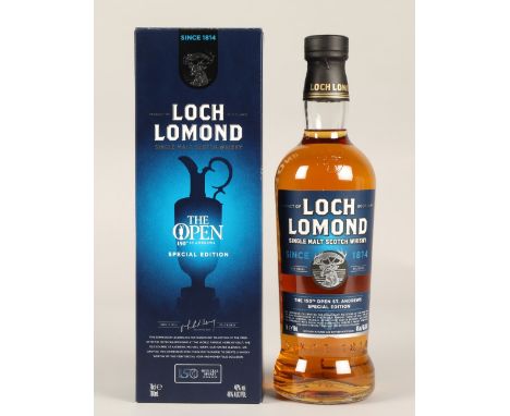 Loch Lomond Special Edition non chill filtered single malt scotch whisky, Celebrating the 150th golf open championship held a