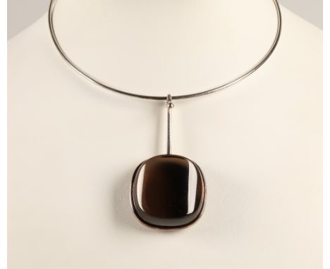 Georg Jensen Torun silver choker with drop pendant with box.Condition Report: The necklace is in good condition 