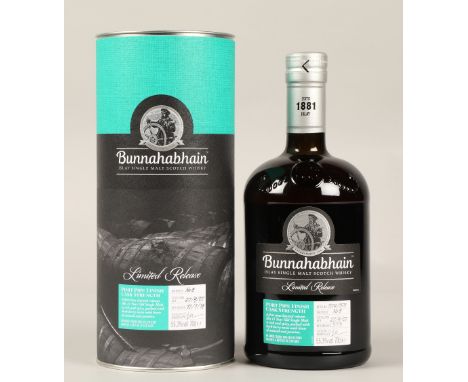 Bunnahabhain Port Pipe Finish Cask Strength Limited Release Islay single malt scotch whisky, Bottle No 1074/1578, Distilled 2