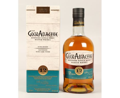 The GlenAllachie Wine Series Sauternes Wine Cask Finish 12 years old Speyside single malt scotch whisky, 700ml, 48% vol, boxe
