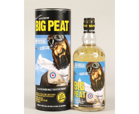 Douglas Laing's Big Peat limited edition Islay blended malt scotch whisky, Distilled at four Islay Distillery's, For the RAF 