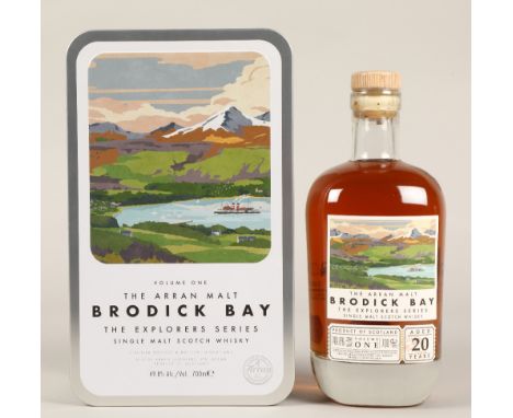 The Arran Malt Brodick Bay 20 years old scotch whisky, From the Explorers series volume one, 700ml, 49.8% vol. in presentatio