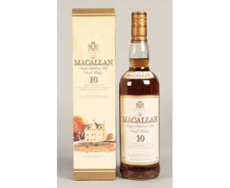 The Macallan 10 years old single highland malt scotch whisky, Bottled circa 1994, 700ml, 40% vol, with Easter Elchies House t