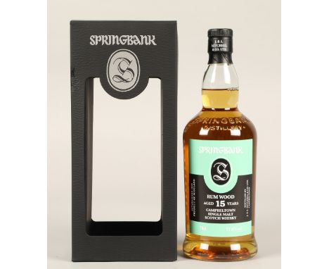 Springbank Rum Wood Limited Edition 15 years old Campbletown single malt scotch whisky, 70cl, 51% vol, boxed.