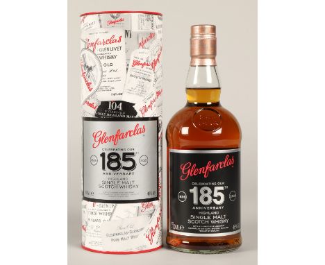 Glenfarclas 185th Anniversary Highland single malt scotch whisky, Celebrating our 185th anniversary from 1836 to 2021, 700ml,