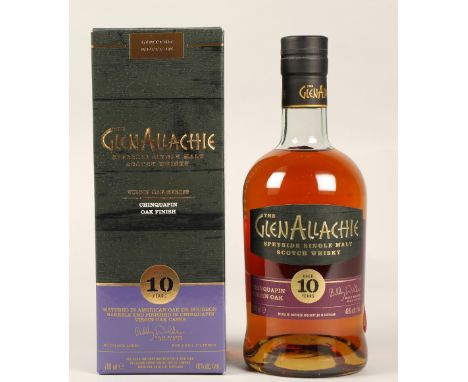 The GlenAllachie Virgin Oak Series Chinquapin Oak Finish Limited Edition 10 years old Speyside single malt scotch whisky, 700