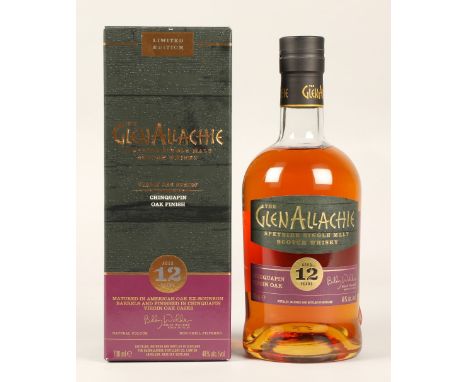 The GlenAllachie Virgin Oak Series Chinquapin Oak Finish Limited Edition 12 years old Speyside single malt scotch whisky, 700