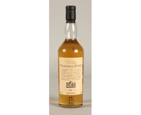 Craigellachie Flora &amp; Fauna Speyside 14 years old single malt scotch whisky, 43% vol 70cl.