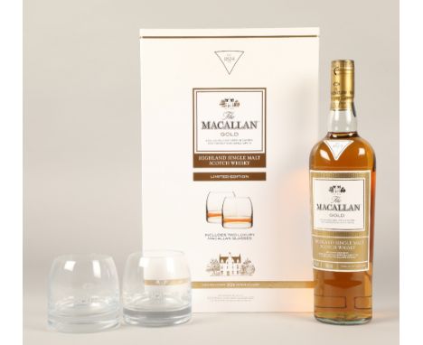 The MaCallan gold limited edition gift pack, Comprising bottle of The MaCallan gold highland single malt scotch whisky, 700ml