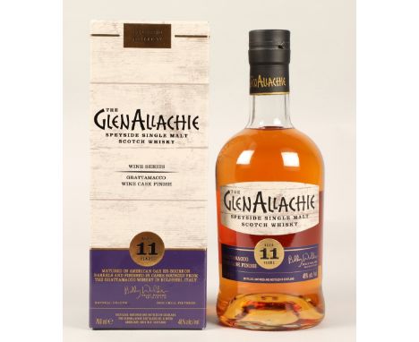 The GlenAllachie Wine Series Grattamacco Wine Cask Finish Limited Edition 11 years old Speyside single malt scotch whisky, 70