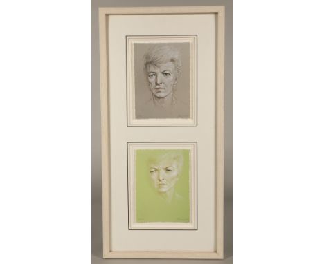 Peter Howson (Scottish born 1958) David Bowie Framed multiple print numbered and dated 2016 Each 23cm x 16cm 