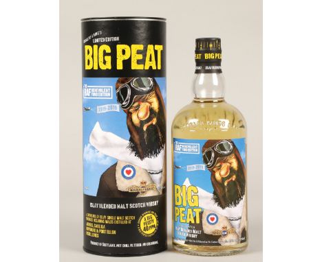 Douglas Laing's Big Peat limited edition Islay blended malt scotch whisky, Distilled at four Islay Distillery's, For the RAF 