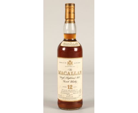 Macallan single highland malt scotch whisky 12 year old, 70cl 43% vol.