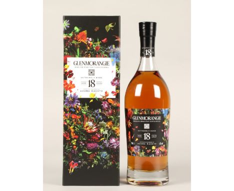 Glenmorangie Limited Edition 18 years old extremely rare highland single malt scotch whisky, Box and label&nbsp; designed by 