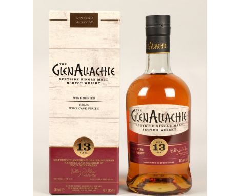 The GlenAllachie Wine Series Rioja Wine Cask Finish 13 years old Speyside single malt scotch whisky, 700ml, 48% vol, boxed.