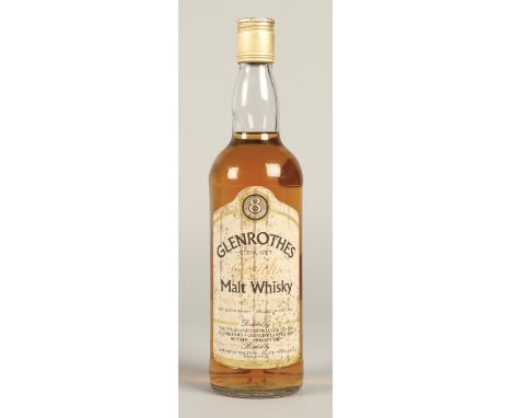 Glenrothes-Glenlivet 8 years old scotch malt whisky, Bottled by Gordon &amp; MacPhail circa 1980s, 70cl, 40% vol.