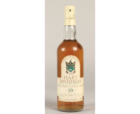 Hart Brothers Highland Park 10 years old single malt scotch whisky, Distilled 1989 at the Highland Park Distillery Orkney, 70