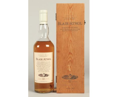 Blair Athol Flora &amp; Fauna 12 years old Highland single malt scotch whisky, 70cl, 43% vol, with wooden casket.