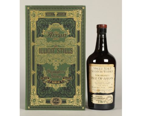 The Arran Malt The Illicit Stills Smuggler series single malt scotch whisky, Lochranza Isle of Arran 56.4 % vol, 700ml. with 