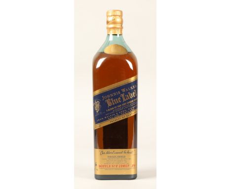 Johnnie Walker Blue Label blended scotch whisky, Bottle no F 259507, 1 litre, 43% vol.