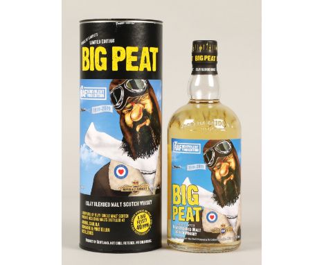 Douglas Laing's Big Peat limited edition Islay blended malt scotch whisky, Distilled at four Islay Distillery's, For the RAF 