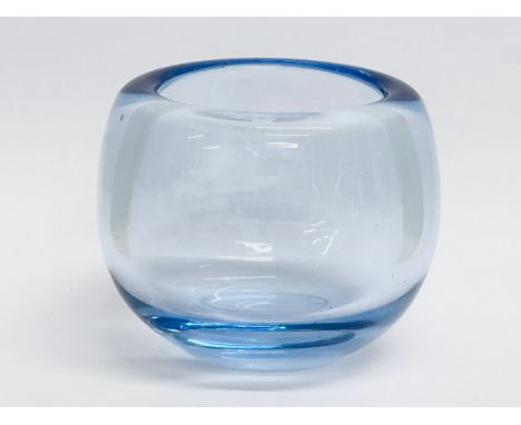 A Danish Mid Century ‘Hellas’ glass bowl designed by Per Lutken for Holmegaard. 1950’s-1960. 9x7.5cm 