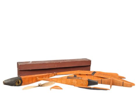 A large model airplane parts by National Guild of Aeromodellers. 