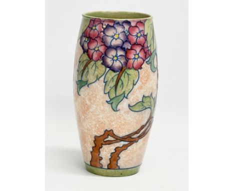 A Charlotte Rhead ‘ Hydrangea’ vase. Designed for Crown Ducal. Circa 1930. 21cm 