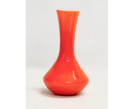 A Danish Mid Century glass vase by Holmegaard. 1970’s. 13x25cm 