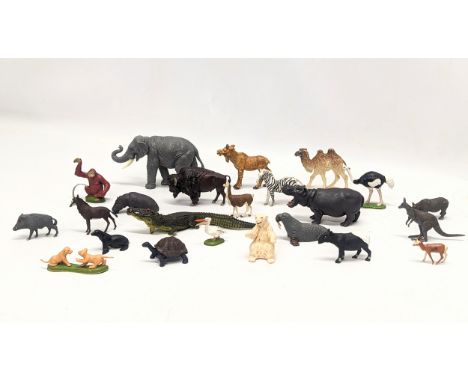 A collection of vintage Britains model animals, mostly from 1970s. 
