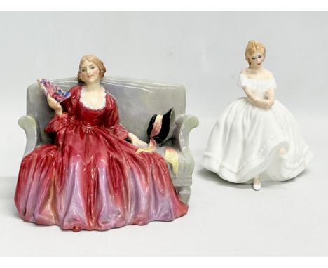 3 figurines. A Royal Doulton ‘Sweet &amp; Twenty’ figurine 18x12x15cm. A large NAO ‘Doctor’ figurine 35cm. A Royal Doulton ‘H