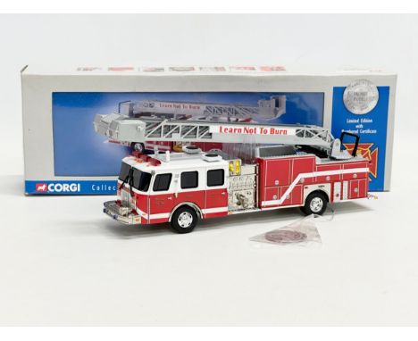 A Limited Edition Corgi Collectable Die-Cast Replicas Duncan Fire Department model fire engine with box. 1:50 scale. With num