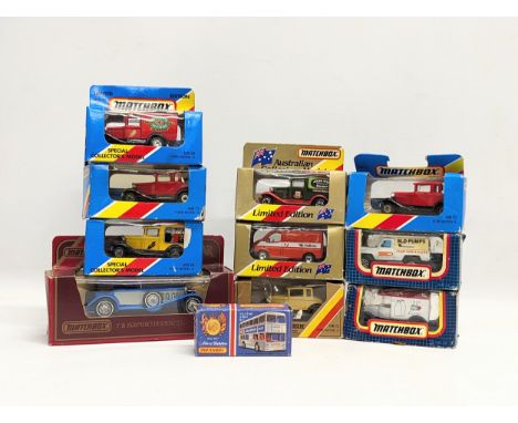 A collection of model cars by Matchbox, including Limited Editions 