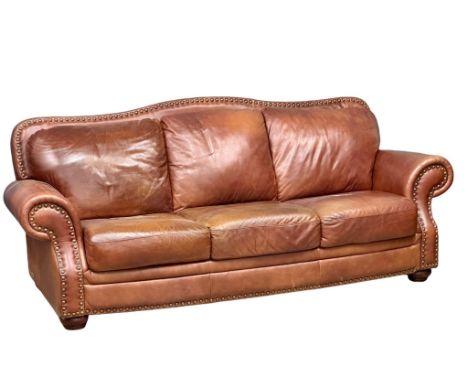 A large good quality leather 3 seater sofa. 238x90x99cm 