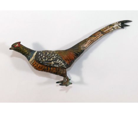 A small cold painted bronze figure of a pheasant, 11.5cm longCONDITION REPORTS & PAYMENT DETAILSIMPORTANT* Descriptions do no