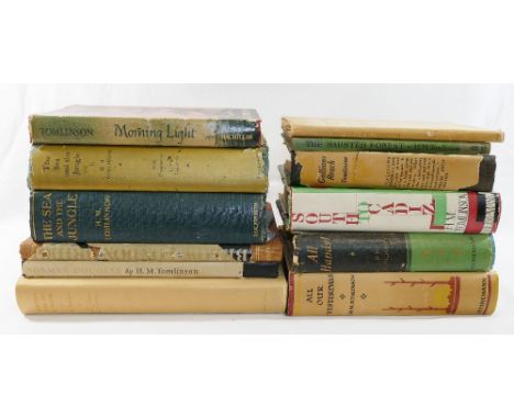 22 Volumes by H M Tomlinson, from the library of the British author and his son H C Tomlinson, including first editions, and 