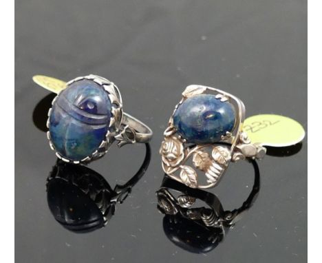 A selection of sodalite jewellery comprised of a graduated spherical bead necklace, a carved Buddha pendant, a spherical pend