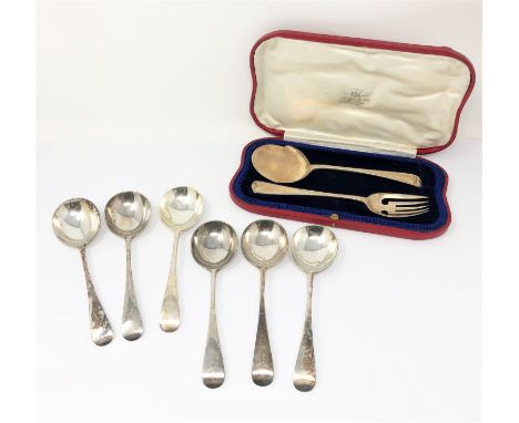 A SET OF SIX VICTORIAN SILVER SOUP SPOONS, JOSIAH WILLIAMS &amp; CO. OF BRISTOL, LONDON, 1895  Old English pattern, plain; to