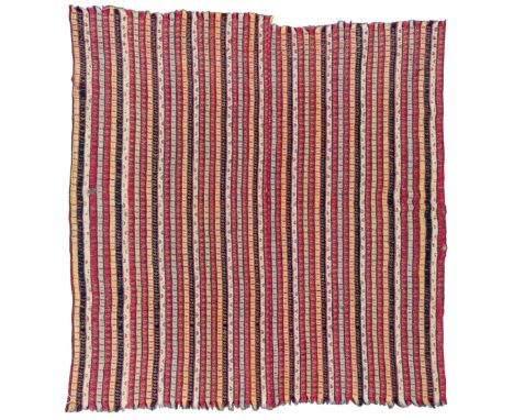 A LENGTH OF KIRMAN SHAWL CLOTH, PERSIA, FIRST HALF 19TH CENTURY  woven wool, composed of two rectangular panels, decorated wi