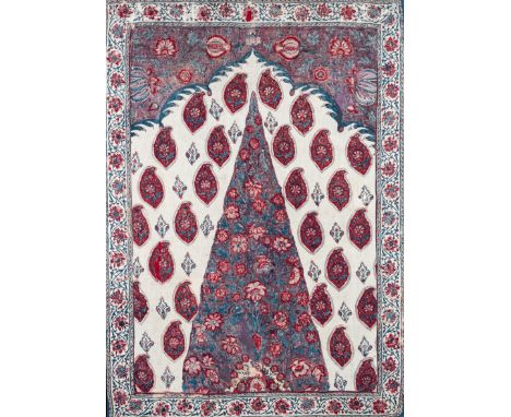 A CHINTZ PANEL, MASULIPATAM, SOUTH INDIA, FIRST HALF 19TH CENTURY  cotton, printed and resist dyed with areas of hand drawing