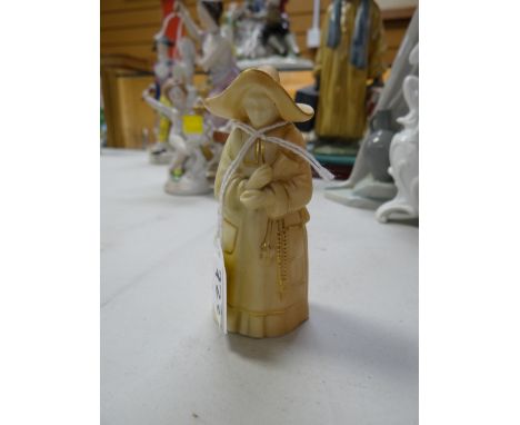 A Royal Worcester blush porcelain nun candle snuffer