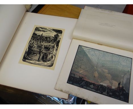 A book of prints entitled 'Masters of the Colour Print' together with a hardback book of Polish woodblock prints